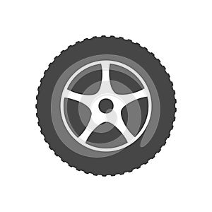 Car, vehicle or automobile tire icon