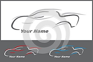 Car Vehicle Icon Illustration Drawing Vector - Dynamic silhouette - Isolated - Modern Design