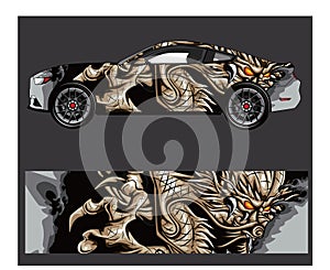 car And Vehicle nabstract racing graphic kit background for wrap and vinyl sticker
