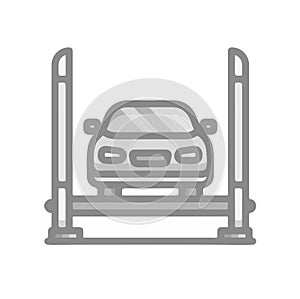 Car Vehicle on weighbridge Icon Symbol Illustration in Flat Design and Modern Styles