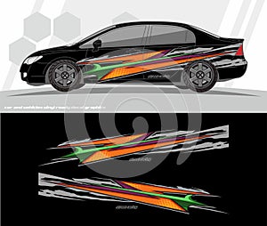 Car and vehicles wrap decal Graphics Kit designs. ready to print and cut for vinyl stickers.