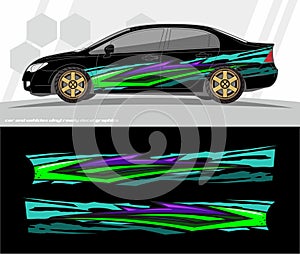 Car and vehicles wrap decal Graphics Kit designs. ready to print and cut for vinyl stickers.