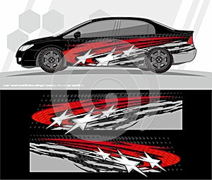 Car and vehicles wrap decal Graphics Kit designs. ready to print and cut for vinyl stickers.