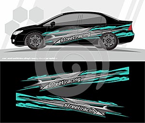 Car and vehicles wrap decal Graphics Kit vector designs. ready to print and cut for vinyl stickers.