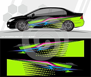 Car and vehicles wrap decal Graphics Kit vector designs. ready to print and cut for vinyl stickers.