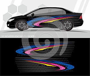 Car and vehicles wrap decal Graphics Kit vector designs. ready to print and cut for vinyl stickers.