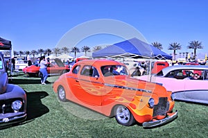 Flaming 1940 Chevrolet Special DeLuxe Coupe