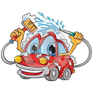 Car wash cartoon photo