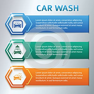 Car-wash-horizontal-banner-set-gray-background