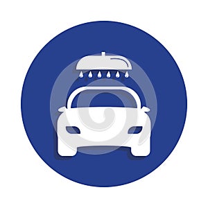 car wash icon in badge style. One of Car repair collection icon can be used for UI, UX