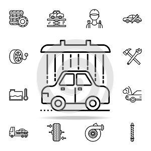 car wash icon. Cars service and repair parts icons universal set for web and mobile