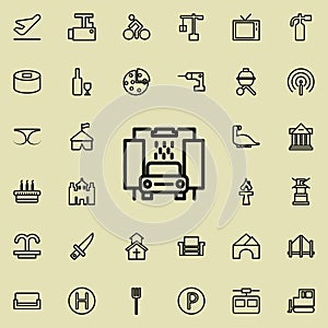 car wash icon. Detailed set of minimalistic line icons. Premium graphic design. One of the collection icons for websites, web desi