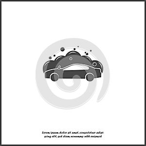 Car wash icon on white isolated background