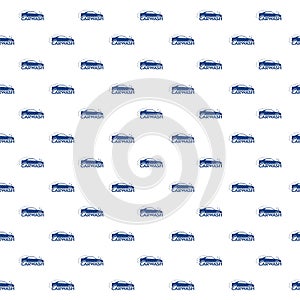 Car wash isolated seamless pattern on white background