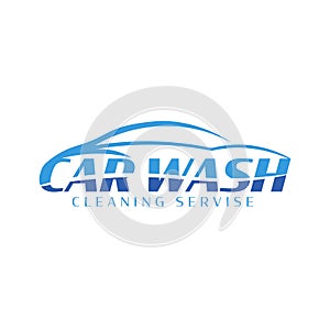 Car Wash logo. Cleaning Car, Washing and Service. Vector logo with auto.