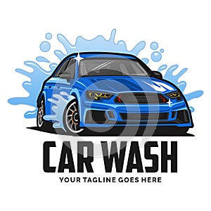 Car wash logo creative design vector inspiration