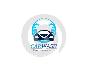 Car Wash logo design template vector