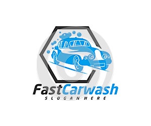 Car Wash logo designs concept vector, Automotive Cleaning logo template