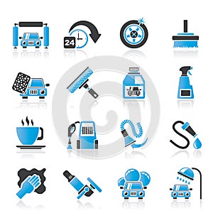 Car wash objects and icons