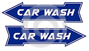 Car Wash Sign Arrow Pointing Way