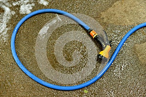 Car wash tool on ground
