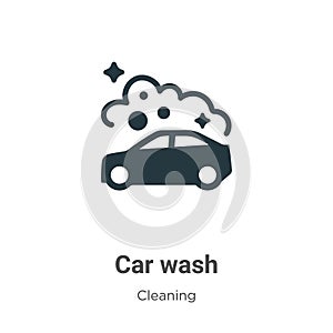 Car wash vector icon on white background. Flat vector car wash icon symbol sign from modern cleaning collection for mobile concept