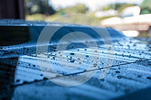 Car Wash with water beed droplets