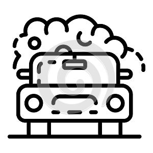 Car washing icon, outline style