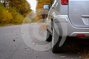 Car on the wayside in the countryside