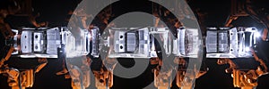 Car welding assembly 3d render