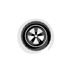 Car wheel vector icon