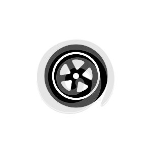 Car wheel vector icon