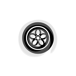 Car wheel vector icon