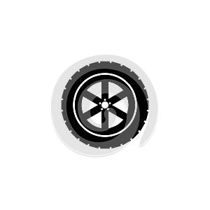Car wheel vector icon