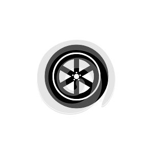 Car wheel vector icon