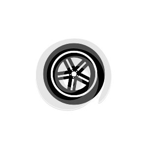 Car wheel vector icon
