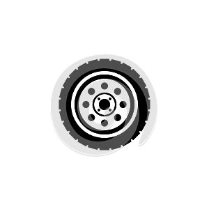 Car wheel vector icon