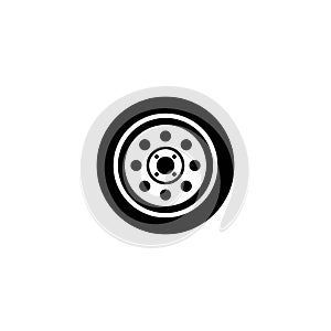 Car wheel vector icon
