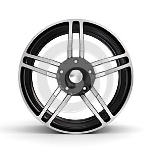Car wheel, Car alloy rim on white background.