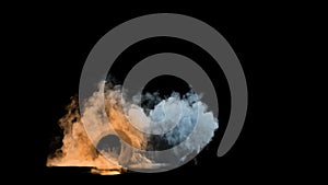 Car wheel colored smoke, seamless loop, Alpha Channel