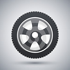 Vector car wheel icon