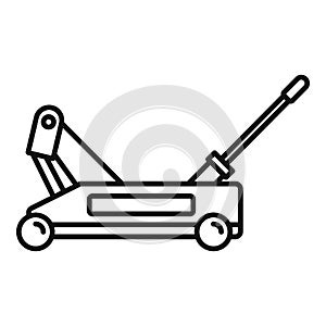 Car wheel jack icon, outline style