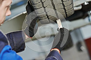 Car wheel protector measurement