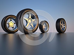 Car wheel tire