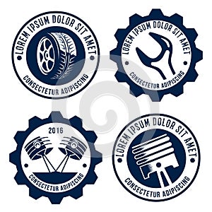 Car wheel, transportation related emblems