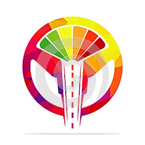 Car wheel vector icon design.