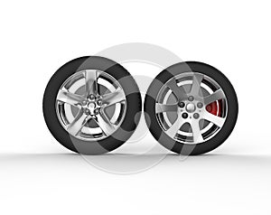 Car wheels - chrome rims