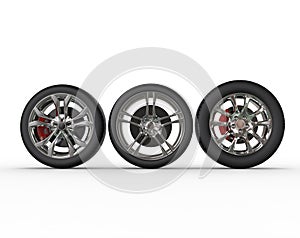 Car wheels - rims variations