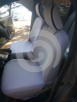 Car white seat cover in reymond cath