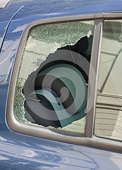 Car window smashed